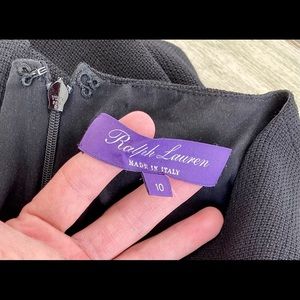 Ralph Lauren purple label black crepe midi dress